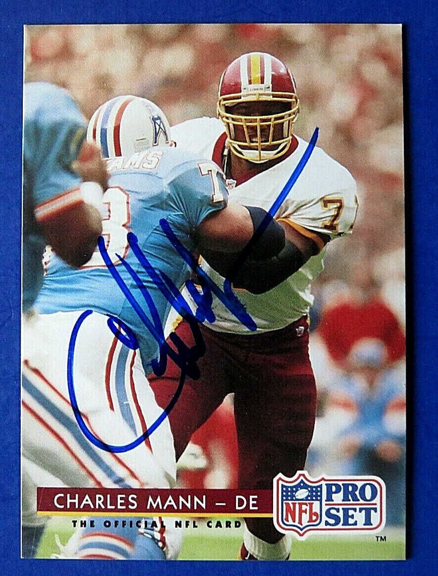 1992 PRO SET CHARLES MANN SIGNED FOOTBALL CARD #81 ~ 100% GUARANTEE