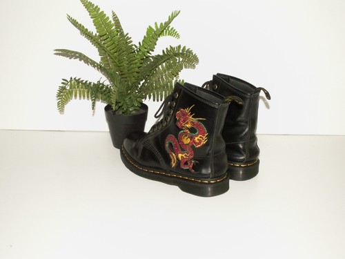 Dr. Martens 1460 Dragón Bordado Cuero Botas Reino Unido 5 UE 38 US 7 (D1230) - Imagen 4 de 10