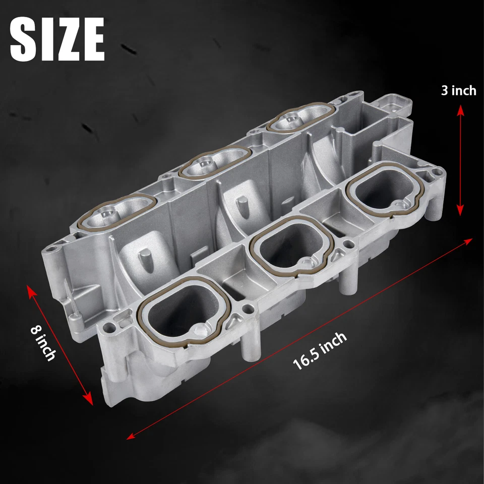 Full Aluminum Lower Intake Manifold For 2011-2020 Chrysler Dodge RAM Jeep V6 3.6 - Image 2 of 4