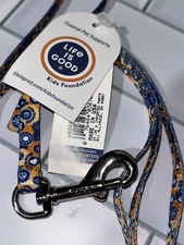 Coastal Pet Life Is Good Blue Orange 6’ Dog Leash NWT