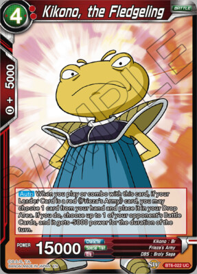 Moderate Play DBS:M Kikono, the Fledgeling - BT6-022 - UC Destroyer Kings (BT06)