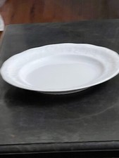 Vintage Pillivuyt France White Soup Plates set of 2 Le Vigne Grapevine Embossed