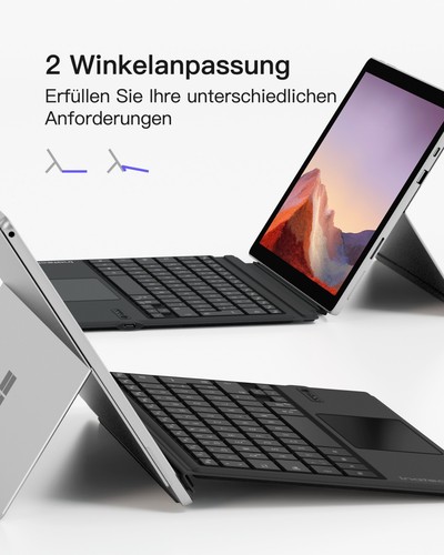 Inateck Surface Pro 7+/7/6/5/4 Tastatur Type Cover Bluetooth 5.3 Trackpad - Bild 6 von 8