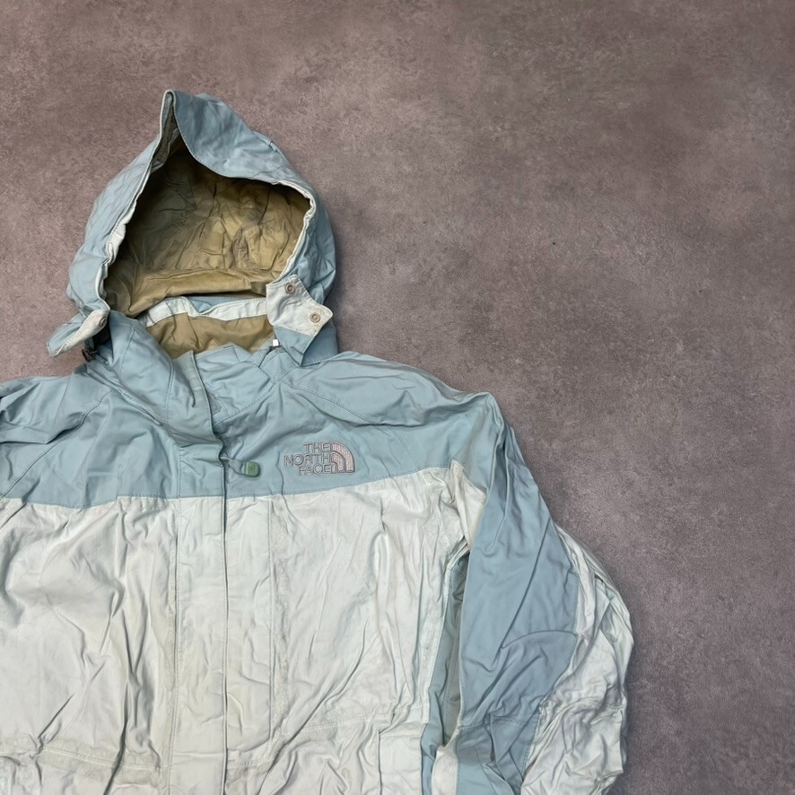 The North Face Rain Jacket Womens Medium Y2K Hyvent Hiking Ski Coat, Blue image 2