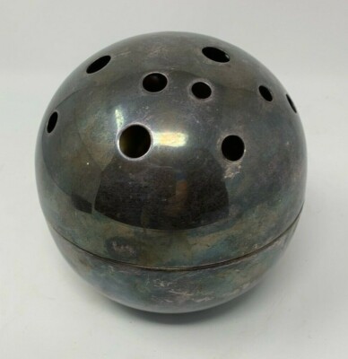 Christofle Gallia Mars French Silver Plated Spherical Flower Vase Lino Sabattini