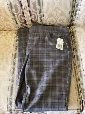 NAPA VALLEY Womens Plaid Gray Pull Up Stretch Dress Pants Plus Size 12P  NWT! | eBay