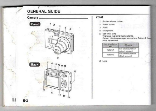 Casio Exilm EX-Z30/EX-Z40 digital camera owner manual 16 pages 7 languages - Picture 4 of 5