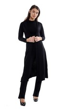 Women's Ladies Long Sleeve *MAXI* Boyfriend Cardigan Open Cardigans Floaty 8-16