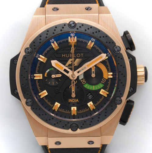 Hublot King Power F1 India Limited Edition 18k Rose Gold Auto ...