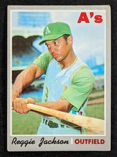 1970 Topps Baseball #140 Reggie Jackson Oakland Athletics
