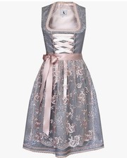 Alpenmärchen Dirndl Damen Grau/Rosa Gr. 34 k...