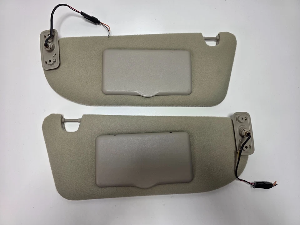 Juego de parasol Saturn serie L 2000-2005 par de tela beige con luces OEM Foto 2 de 4