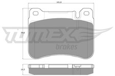TOMEX brakes Bremsbeläge Satz Vorne Bremsklötze TX 16-20