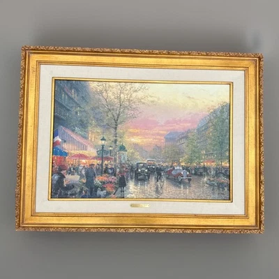 Thomas Kincade Paris, City of Lights Framed 18" x 27" Print On Canvas - Image 1 of 4