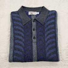 St Croix VTG Mens Blue Gray Hannys Menswear Knit Sweater Size Large Made In USA