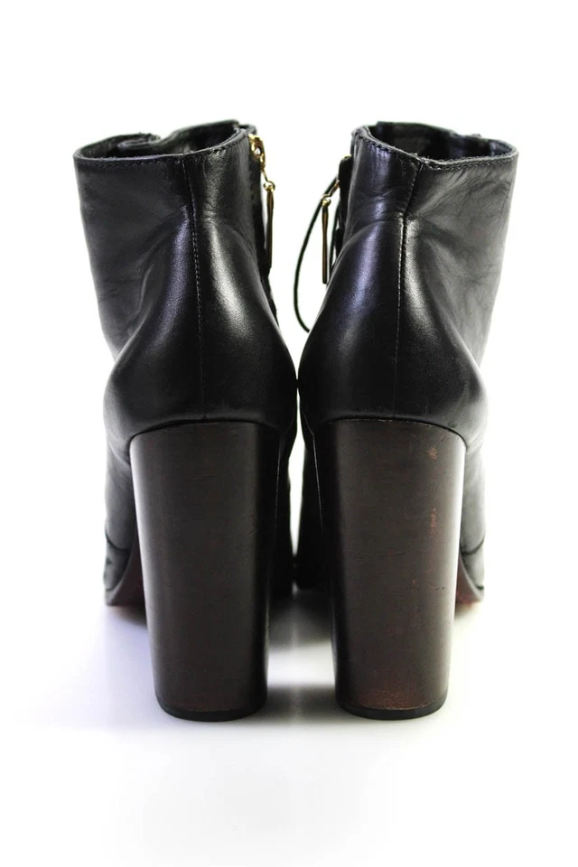 Botines Elizabeth and James para mujer de cuero con cordones negros talla 8,5 medianos Foto 3 de 4