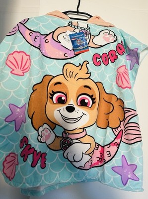 Poncho Patrouille Skye Meerjungfrau Mädchen 60x120 cm Neu Weiche Baumwolle - Nickelodeon