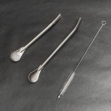 304 stainless steel detachable straw mixing spoon