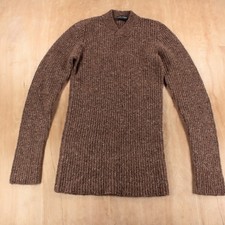 DOLCE & GABBANA Italy speckled cable knit wool alpaca sweater dress fits SMALL