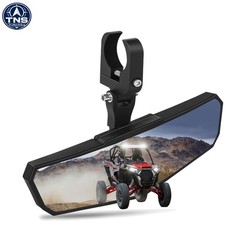 UTV Rear View Mirror, HD SXS UTV Center Mirror with Aluminum Clamp fits 1.5"-2.0