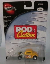 2002 100% Hot Wheels Rod & Custom Series 32 FORD Yellow
