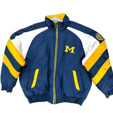 Vintage Pro Player Michigan Wolverines Jacket Men XL NCAA 90s Full Zip