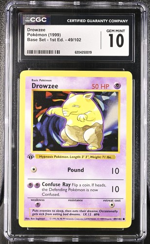 Drowzee (1st Edition) graded CGC 10 for sale on eBay