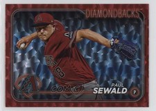 2024 Topps Series 1 Red Crackle Foil 86/199 Paul Sewald #271 of5