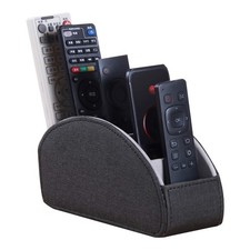 Ayunga PU Leather Remote Control Holder,TV Remote Caddy with 5 Compartments,Beds