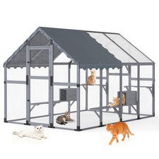 Large Catio Outdoor Cat Enclosure 110" Extra Large Outdoor Catio Multiple Cats