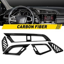 Carbon Fiber Abs Dashboard Air Vent Cover Case For 2016 - 2020 Honda Civic 10th Carbon Fiber Abs Dashboard Air Vent Cover Case For 2016 - 2020 Honda Civic 10th
