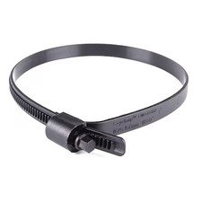 Worm Gear Hose Clamp, Plastic, Hex, Pk10, Pwd-13-150-Sc-Pa66-Bk