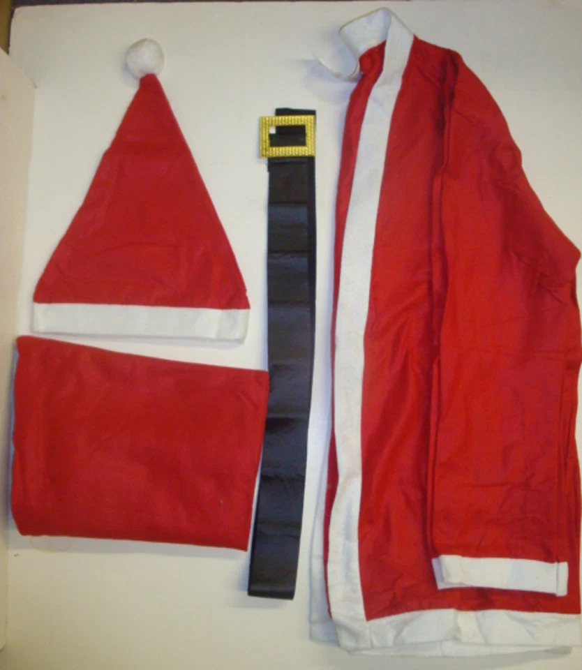 Adult Cheap Santa Claus Suit Costume 5pc Set Christmas Pub Crawl Suit Outfit - Image 4 of 4