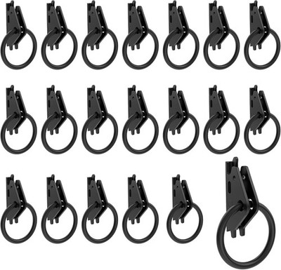 20 Pack E-Track O Rings, Steel E Track Tie Down Anchors 20pcs black o rings