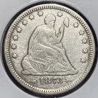 1873 Arrows Seated Liberty Quarter Fine Details