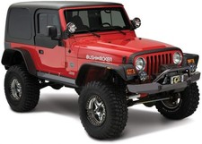 Bushwacker 10920-07 Complete Flat Style Fender Flares For 97-06 Jeep Wrangler Tj