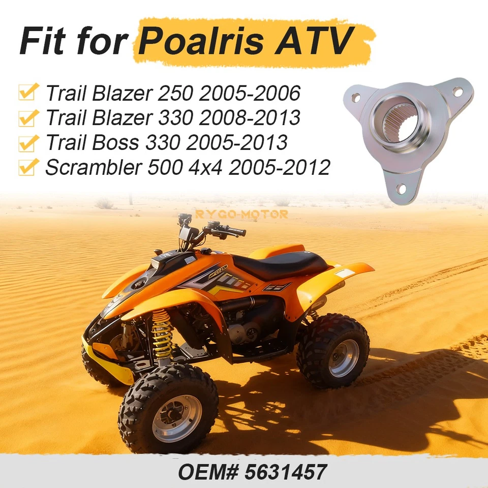 Buje de rotor de disco de freno trasero para Polaris Trail Blazer 250 330 Trail Boss 330 05-13 Foto 3 de 4