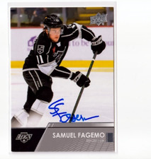SAMUEL FAGEMO autographed SIGNED '22/23 Upper Deck AHL card ONTARIO REIGN