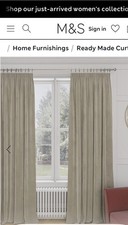 Marks and Spencer Duck Egg Blue Velvet Door Curtain 215 W X 270cm Drop