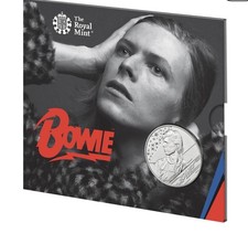 2020 Music Legend David Bowie £5 FIVE POUND Coin BU Royal Mint Pack...
