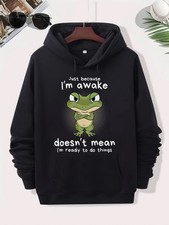 Just Because Im Awake Funny Angry Frog Humor Pajama - Unisex 2025 Couple Sweater