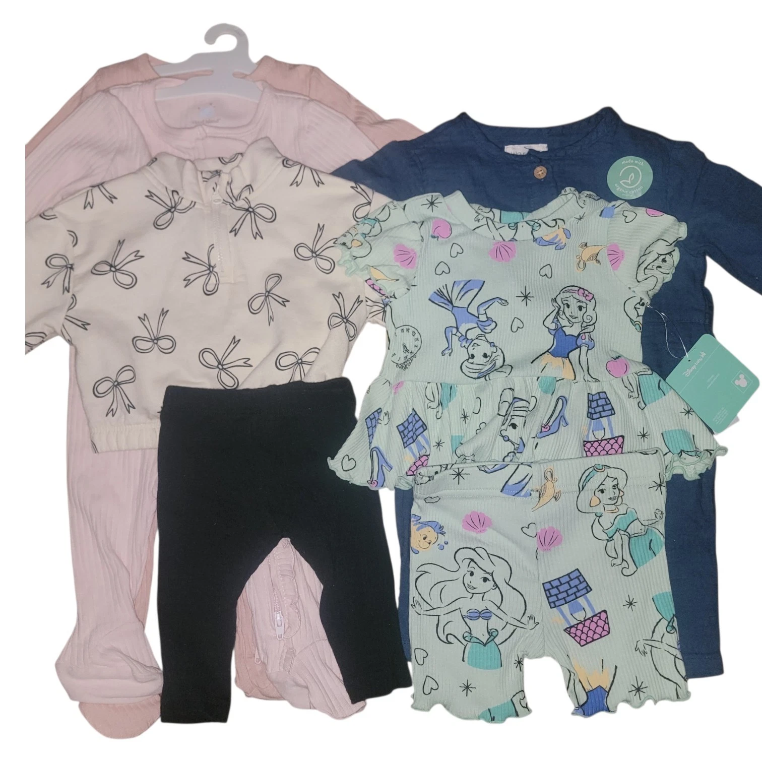 BABY GIRL CLOTHING LOT SIZE 0-3MTHS. INCLUDES 2 SETS