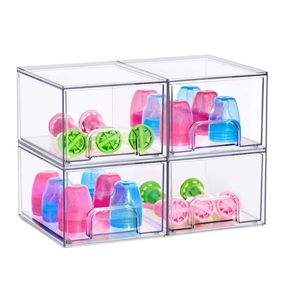Sorbus Stackable Acrylic Storage Drawers, Clear Plastic Organizer Bins