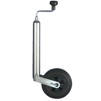 StüTzrad Vollgummi, Gebremst F AnhäNger, Rohr 48Mm, Hub 220Mm, 150Kg, Drucklager