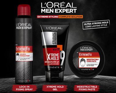 Loreal Men Expert Combo Spray 200ml Gel 150ml Paste 75ml Extreme Hold Set