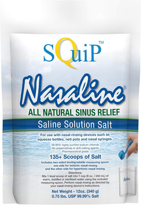 Nasaline Salt 12Oz Original Sodium Chloride For Saline Solution Mixing