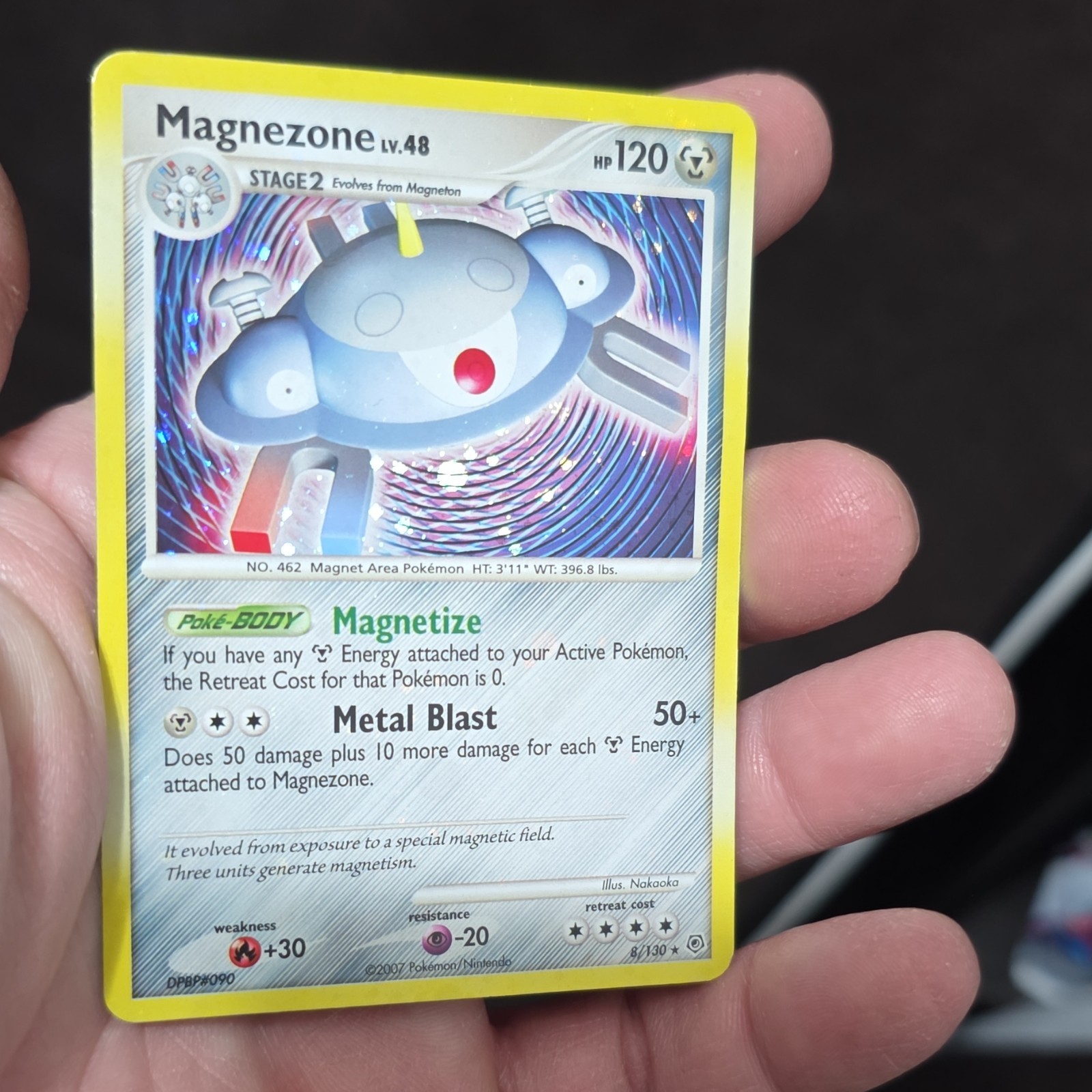 Magnezone 8/130 Diamond & Pearl Holo Rare Stage 2 120HP Metal Blast