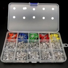 750pcs 3mm Assorted Light Emitting Diodes Led Lamp Electronics Kit 15 Colors