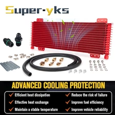 For Tru-Cool 40000 40k GVW Transmission Oil Cooler Low-Pressure W/ 6AN Fittings