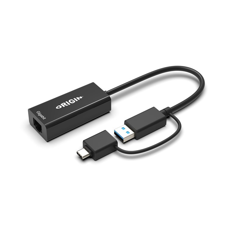 Origin Storage OS-HUB-USB3/C-RJ45 cable gender changer USB3.0/USB-C Black - Image 3